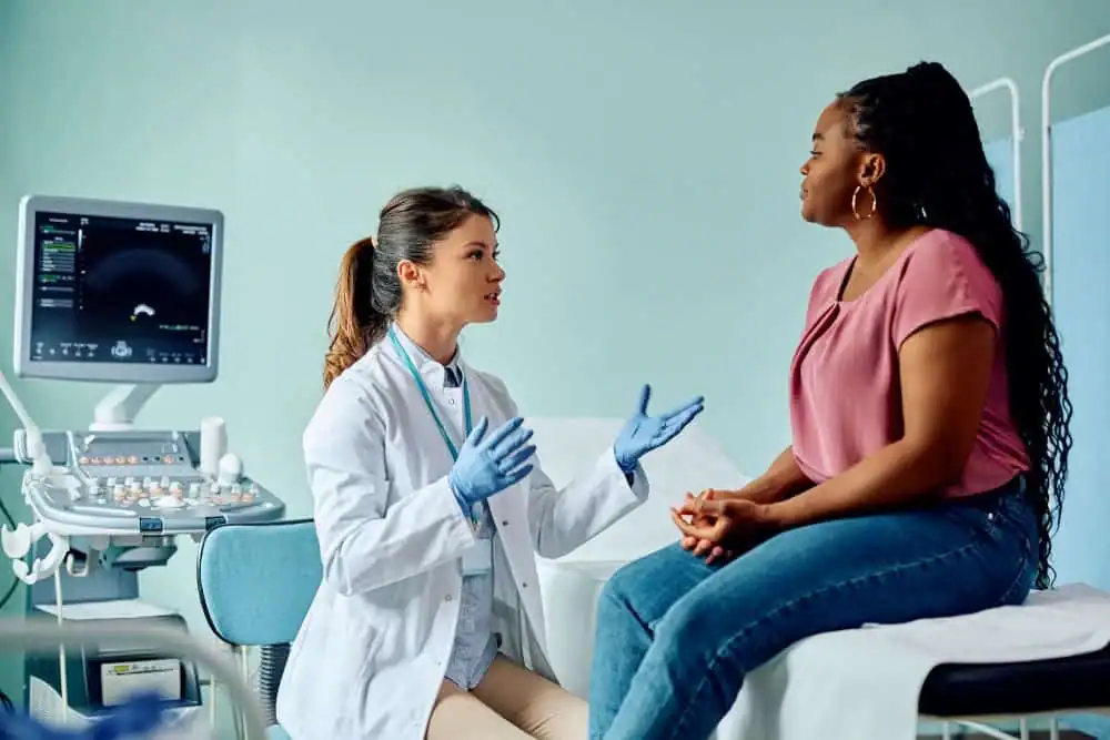Woman have consultation about vaginal laxity Hassocks
