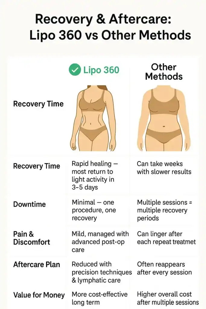 Recovery and Aftercare for Fat-Dissolving Surgery 2 Table to show fat dissolving injection aftercare Hassocks